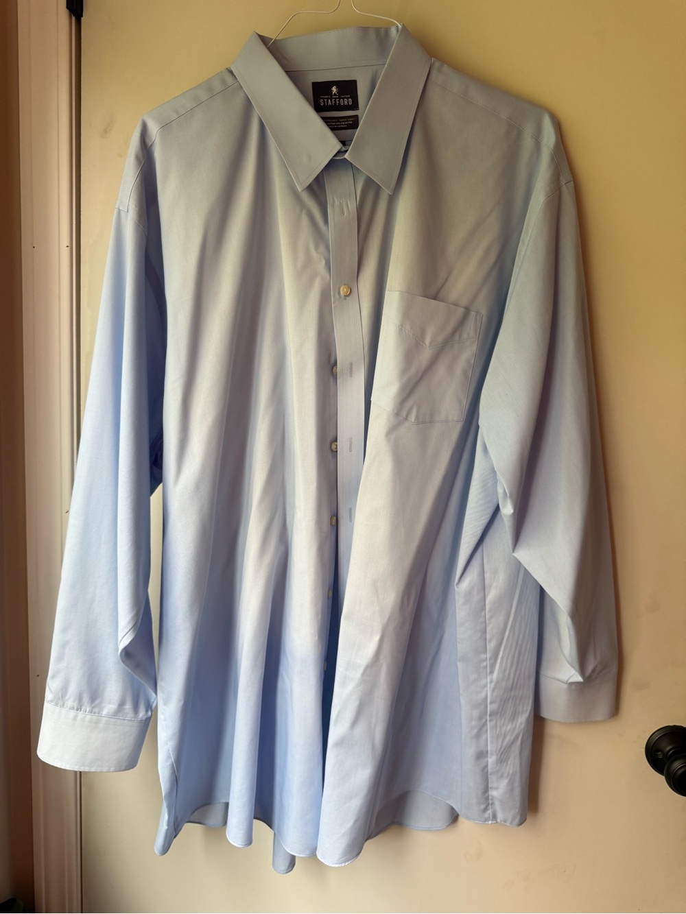 Stafford Pale Blue Classic Dress Shirt - Button Front